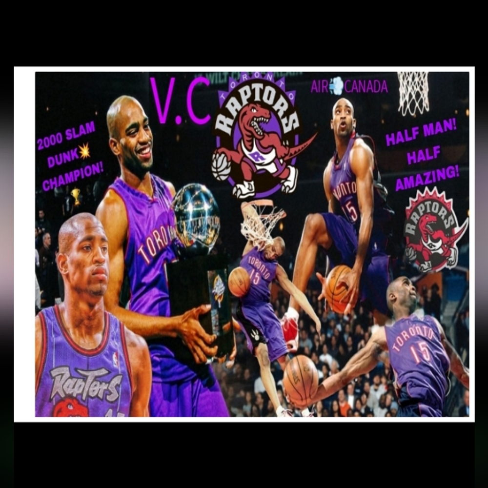 NEW!💯 VINCE CARTER RAPTORS 8.5x11 GLOSSY SELF-CREATED BASKETBALL ART POSTER!🔥